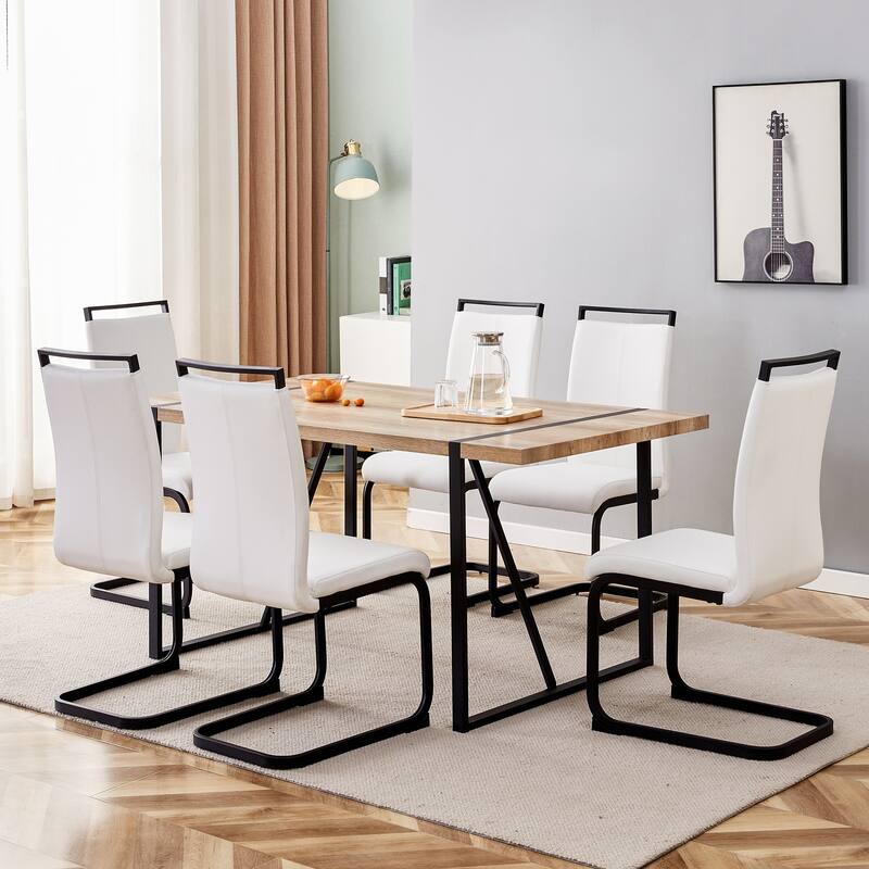 Rustic Wood Dining Table For 46 Person, With 1.5" Thick Engineered